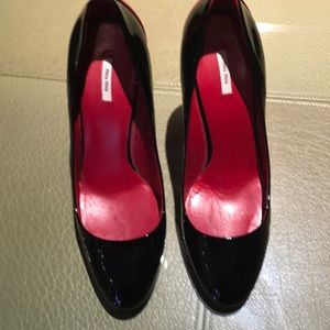 Miu Miu Black & Red patent pumps